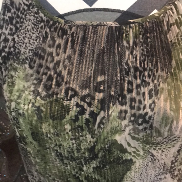 Peter Nygard animal print camouflage summer sheer dress - Picture 2 of 8